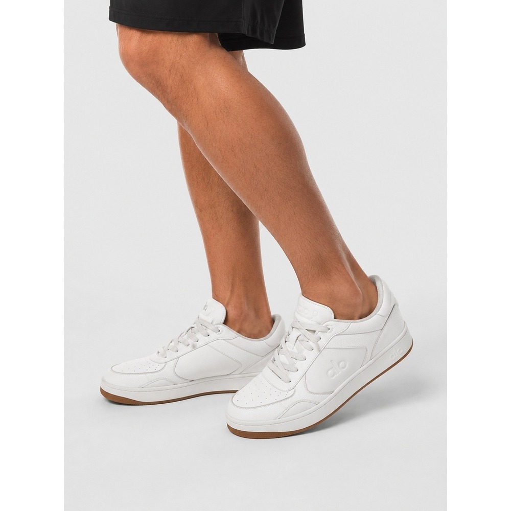 Alo Yoga Alo X 01 Classic Mens White Vegan Leather Sneakers 14 48